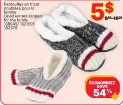 Rossy Lined knitted slippers for the family offer