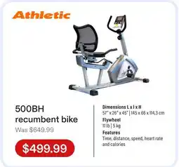 Club Piscine 500BH recumbent bike offer