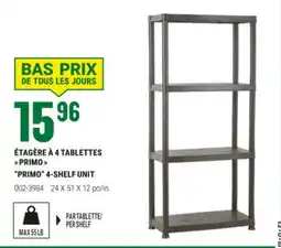 BMR ÉTAGÈRE À 4 TABLETTES PRIMO offer
