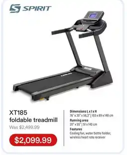 Club Piscine XT185 foldable treadmill offer