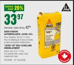 BMR SOUS-COUCHE AUTONIVELANTE LEVEL-125 offer