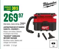 BMR ASPIRATEUR SEC ET HUMIDE SANS FIL PACKOUT offer