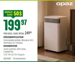 BMR DÉSHUMIDIFICATEUR offer