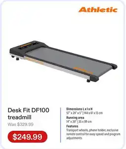 Club Piscine Desk Fit DF100 treadmill offer