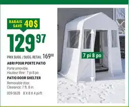 BMR ABRI POUR PORTE PATIO offer