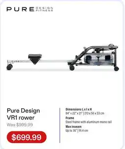 Club Piscine Pure Design VR1 rower offer