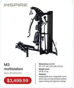 Club Piscine M3 multistation home gym offer