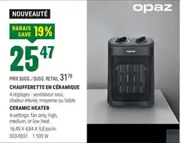 BMR CHAUFFERETTE EN CÉRAMIQUE offer