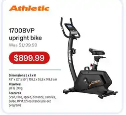 Club Piscine 1700BVP upright bike offer