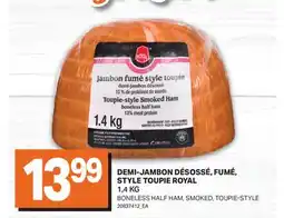 L'Intermarché DEMI-JAMBON DÉSOSSÉ, FUMÉ, STYLE TOUPIE | BONELESS HALF HAM, SMOKED, TOUPIE-STYLE offer