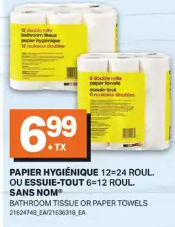 L'Intermarché PAPIER HYGIÉNIQUE 12=24 ROUL. OU ESSIE-TOUT 6=12 ROUL. | BATHROOM TISSUE OR PAPER TOWELS offer