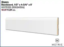 RONA METRIE Baseboard, 1/2 x 4-3/4 x 8' offer