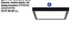 RONA LED panel, 18 W, 6,000 K, 1,000 lumens, matte black, for damp location offer
