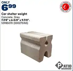 RONA Car shelter weight offer