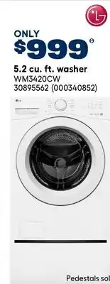 RONA LG 5.2 cu. ft. washer offer