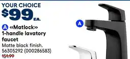 RONA Matlock 1-handle lavatory faucet offer