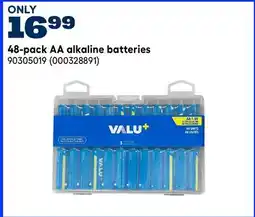 RONA VALU+ 48-pack AA alkaline batteries offer
