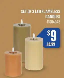 Canac Set of 3 LED Flameless Candles offer