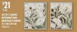 Canac Set of 2 Canvas Reproductions Bohemian Flowers 15 3/4 in x 19 5/8 in offer