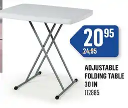 Canac Adjustable Folding Table 30 in offer