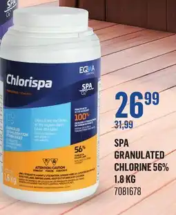 Canac Spa Granulated Chlorine 56% 1.8kg offer