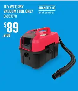 Canac 18V Wet/Dry Vacuum Tool Only offer