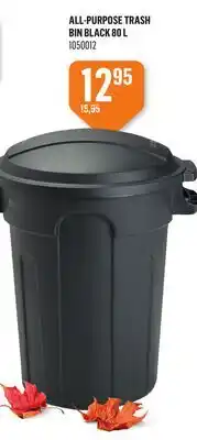 Canac All-Purpose Trash Bin Black offer