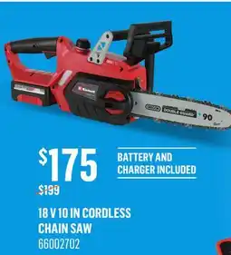 Canac 18V 10in Cordless Chain Saw offer