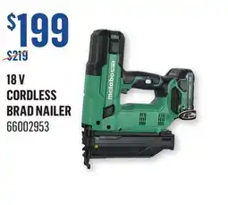 Canac 18 V Cordless Brad Nailer offer