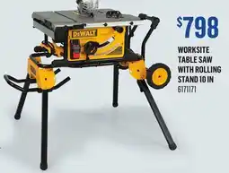 Canac Worksite Table Saw with Rolling Stand 10 in offer
