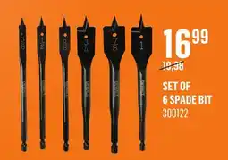 Canac Set of 6 Spade Bit offer
