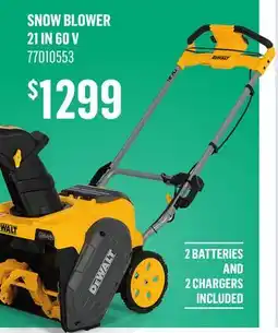 Canac Snow Blower 21 in 60 V offer