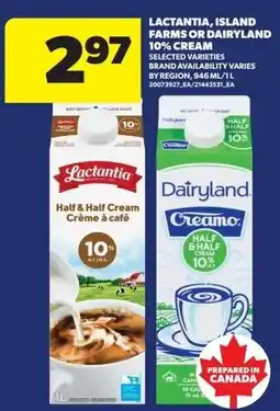 Real Canadian Superstore Lactantia or Dairyland Half & Half Cream offer