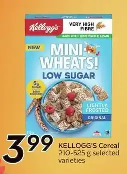 Sobeys Kellogg's Mini Wheats Low Sugar offer