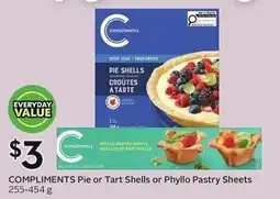Sobeys Compliments Pie or Tart Shells or Phyllo Pastry Sheets offer