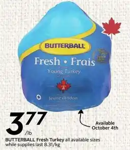 Sobeys Butterball fresh turkey offer