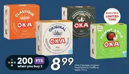 Sobeys Oka classic, original mushrooms & truffle or apple offer