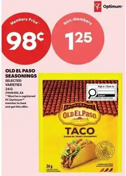 Real Canadian Superstore Old El Paso seasonings offer