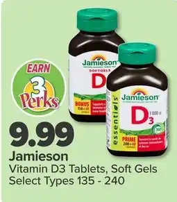PharmaChoice Jamieson Vitamin D3 Tablets Soft Gels offer