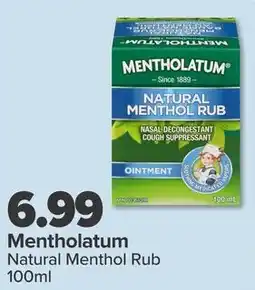 PharmaChoice Mentholatum Natural Menthol Rub offer