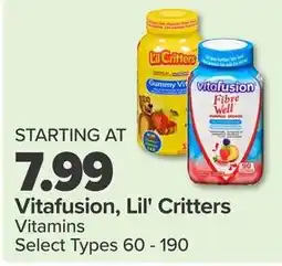 PharmaChoice Vitafusion, Lil' Critters Vitamins offer