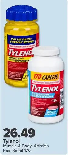 PharmaChoice Tylenol Muscle & Body, Arthritis Pain Relief 170 offer
