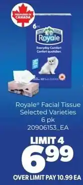 Real Canadian Superstore Royale Facial Tissue Selected Varieties offer
