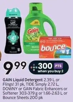 Sobeys Gain Liquid Detergent offer