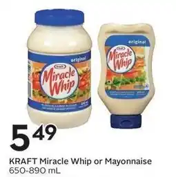 Sobeys Kraft miracle whip or mayonnaise offer