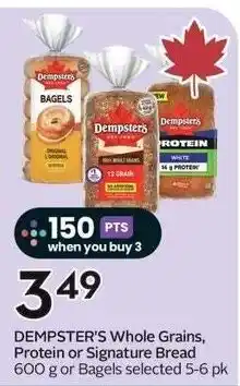 Sobeys Dempster's Whole Grains, Protein or Signature Bread offer