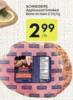 Sobeys Schneiders Applewood Smoked Bone-In Ham offer