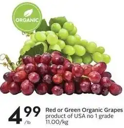 Sobeys Organic Grapes offer