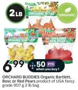 Sobeys Orchard buddies organic bartlett, bosc or red pears offer