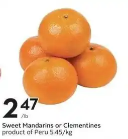 Sobeys Sweet Mandarins or Clementines offer